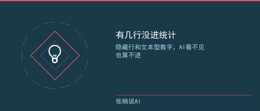 复核点三:隐藏行与文本型数字